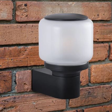 Applique murale d'extérieur MADRID — 1x E27, 12 W, 230 V, IP44, noire