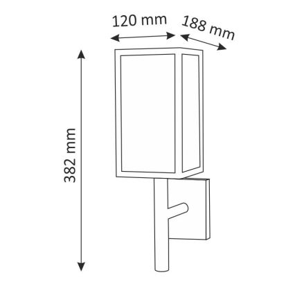 Applique murale d'extérieur MALMO 1xE27/15W/230V