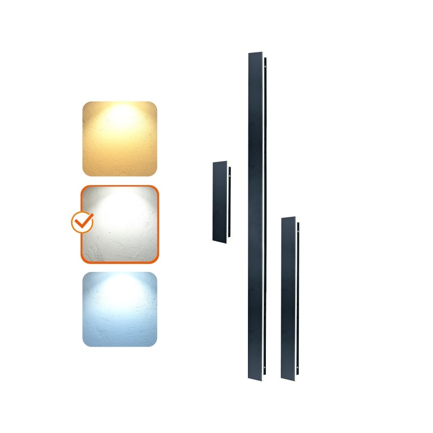 Applique murale d'extérieur MIRANA LED/25W/230V 4000K IP44 120 cm noire