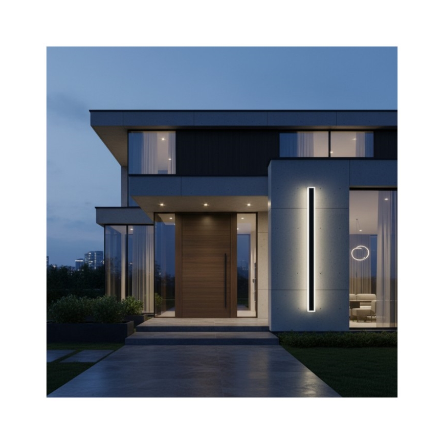 Applique murale d'extérieur MIRANA S LED/25W/230V 4000K IP44 120 cm noire