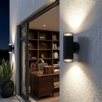 Applique murale d'extérieur orientable LANTHEA 2xGU10/11W/230V IP44 noir