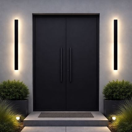 Applique murale d'extérieur LED WOW LED/20W/230V 3000/4000/6000K 120 cm IP54 noire