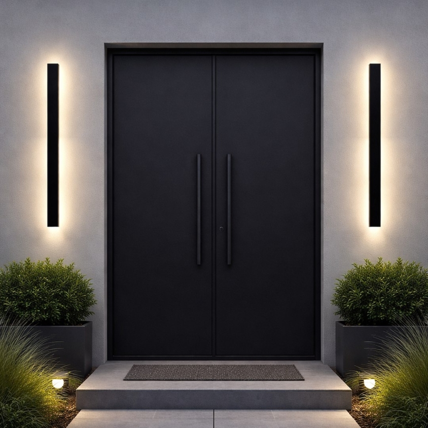 Applique murale d'extérieur LED WOW LED/20W/230V 3000/4000/6000K 120 cm IP54 noire