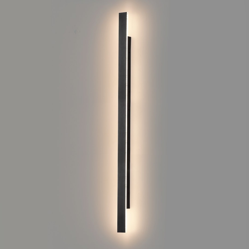 Applique murale d'extérieur LED WOW LED/20W/230V 3000/4000/6000K 120 cm IP54 noire