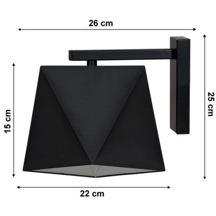 Applique murale DIAMENT 1xE27/60W/230V