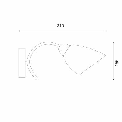 Applique murale DONNA 1xE27/60W/230V patine