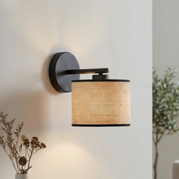 Applique murale ECO 1xE27/15W/230V beige/rotin