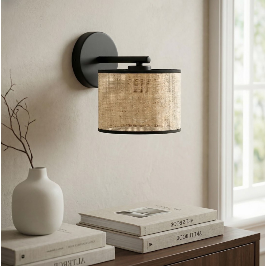 Applique murale ECO 1xE27/15W/230V beige/rotin