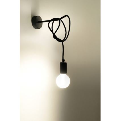 Applique murale EDISON 1xE27/60W/230V noir