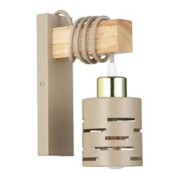 Applique murale ELEN 1xE27/35W/230V beige/dorée/marron