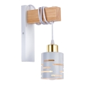 Applique murale ELEN 1xE27/35W/230V blanche/dorée/marron