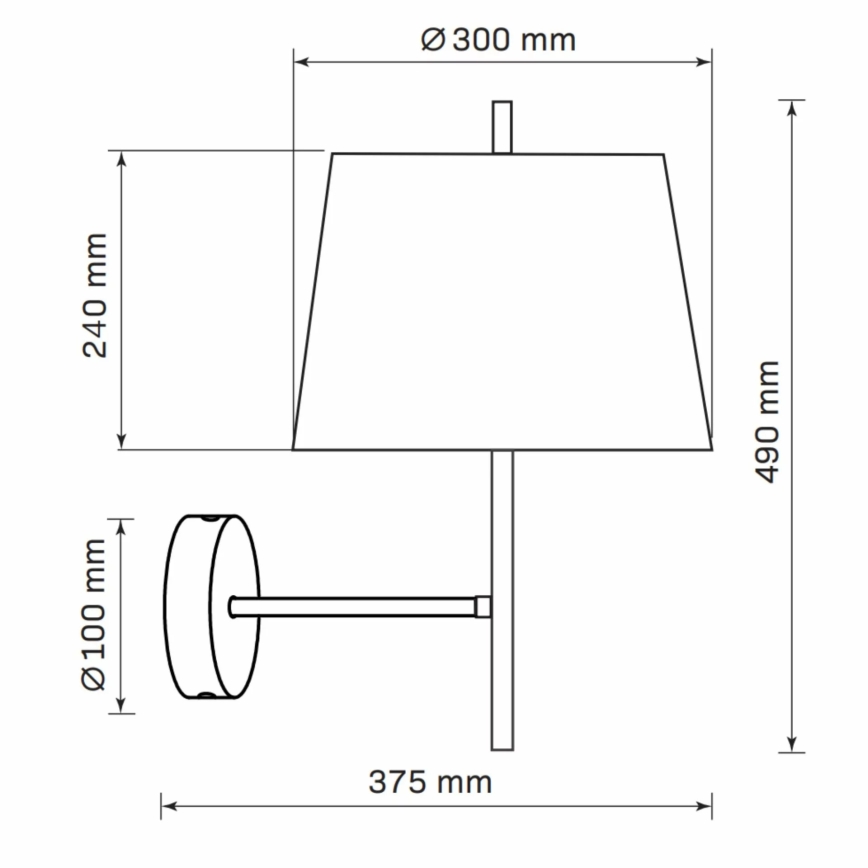 Applique murale ELENA 1xE27/20W/230V blanc