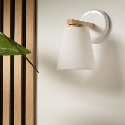 Applique murale ELLIE 1xE27/60W/230V hêtre