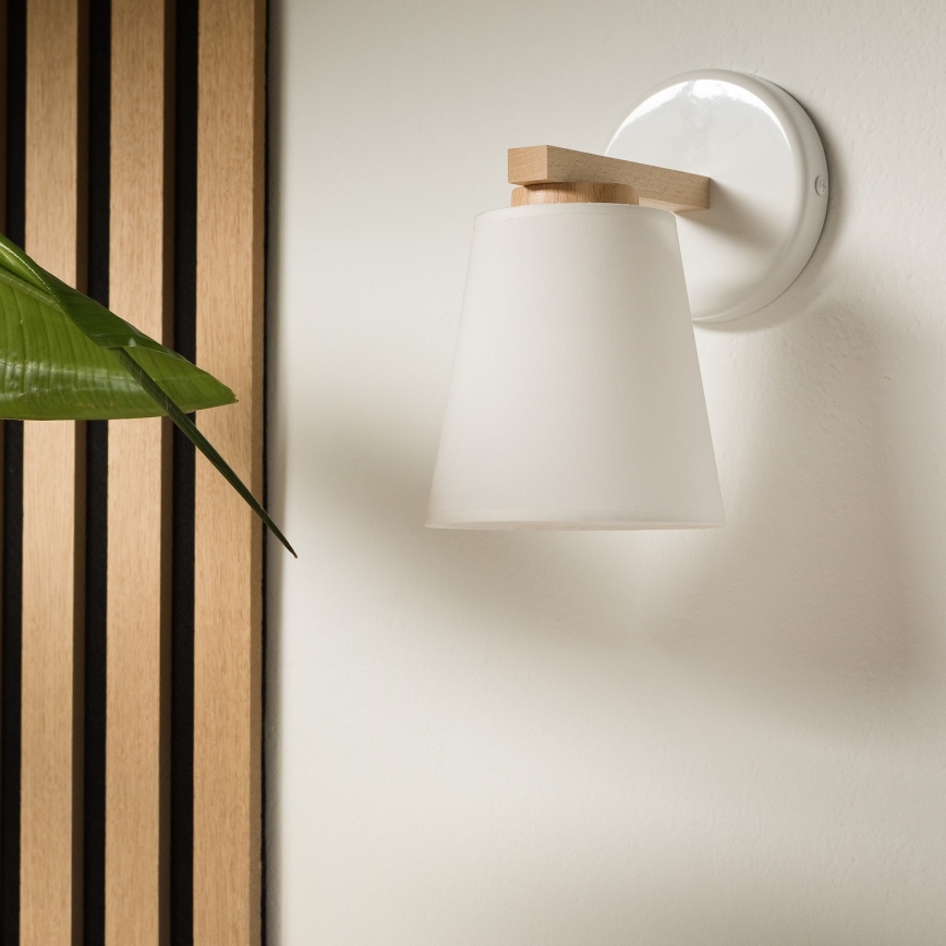 Applique murale ELLIE 1xE27/60W/230V hêtre