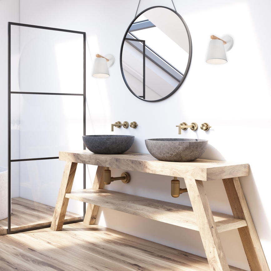 Applique murale ELLIE 1xE27/60W/230V hêtre