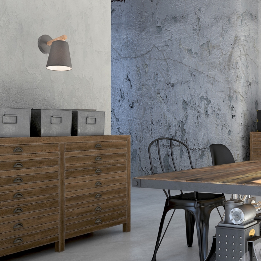 Applique murale ELLIE 1xE27/60W/230V hêtre