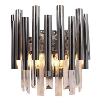 Applique murale en cristal MADISON 2xE14/40W/230V chrome brillant