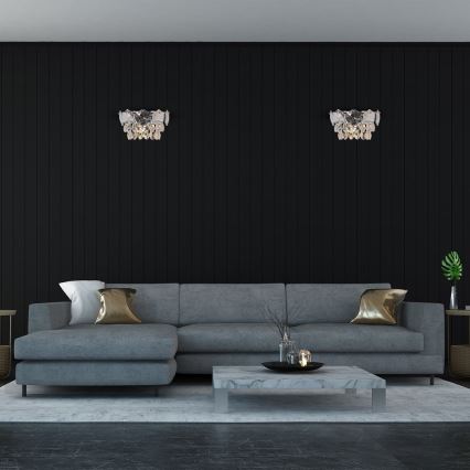 Applique murale en cristal SELENA 2xE14/40W/230V chrome brillant