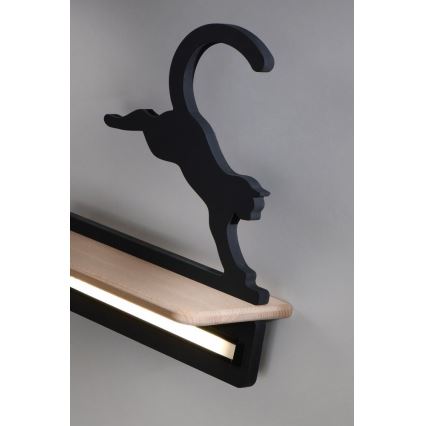 Applique murale enfant avec étagère JUMPING CAT LED/5W/230V