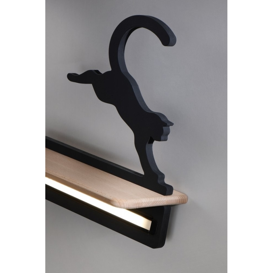 Applique murale enfant avec étagère JUMPING CAT LED/5W/230V