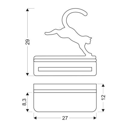Applique murale enfant avec étagère JUMPING CAT LED/5W/230V