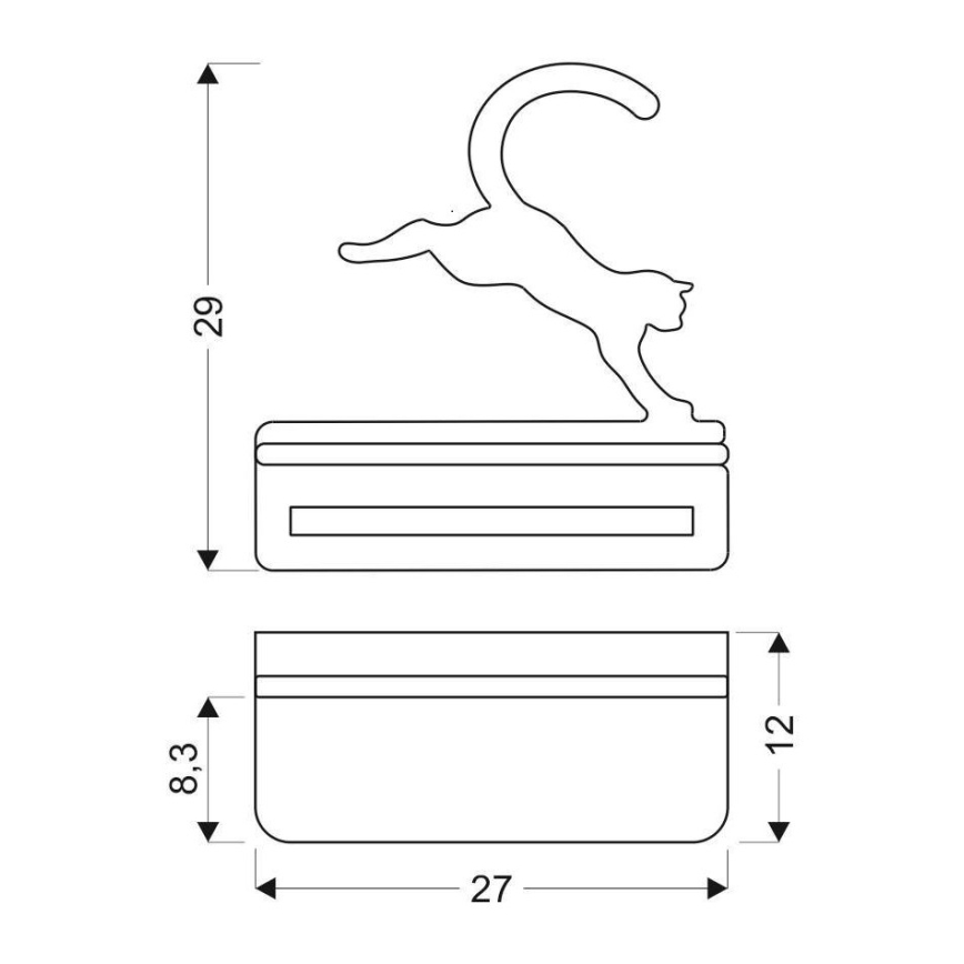 Applique murale enfant avec étagère JUMPING CAT LED/5W/230V