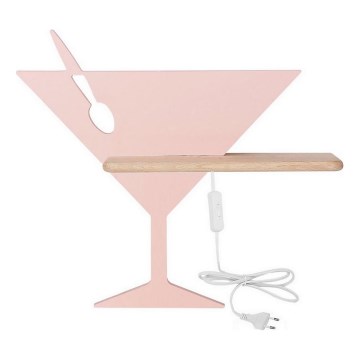 Applique murale enfant avec étagère PICCOLO LED/4W/230V rose/bois