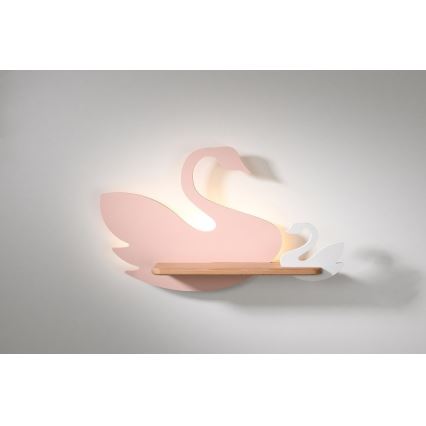 Applique murale enfant avec étagère SWAN LED/5W/230V