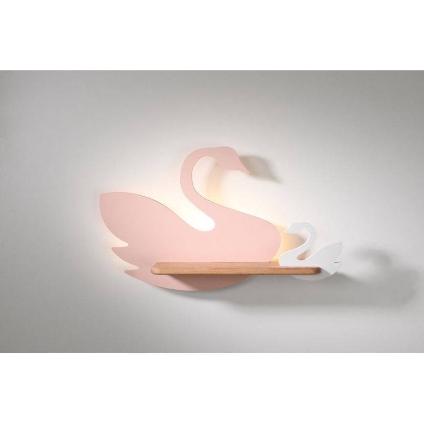 Applique murale enfant avec étagère SWAN LED/5W/230V