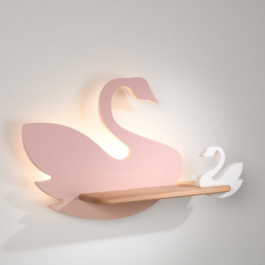 Applique murale enfant avec étagère SWAN LED/5W/230V