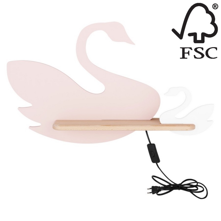 Applique murale enfant avec étagère SWAN LED/5W/230V