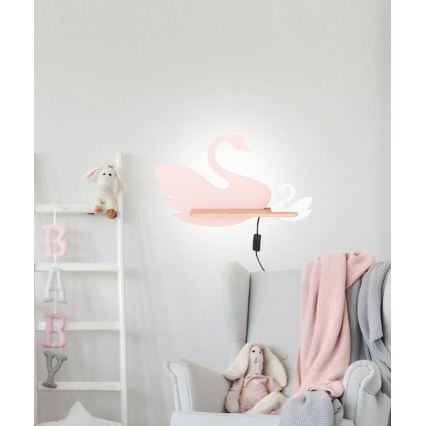 Applique murale enfant avec étagère SWAN LED/5W/230V