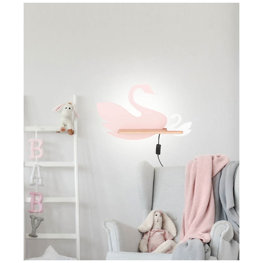 Applique murale enfant avec étagère SWAN LED/5W/230V