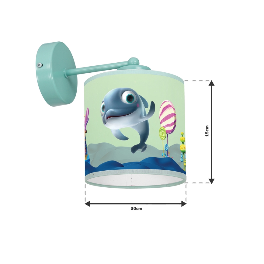 Applique murale enfant DOLPHIN 1xE27/60W/230V