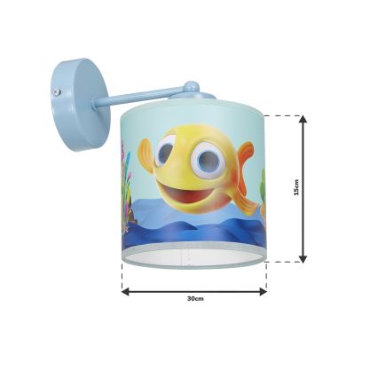 Applique murale enfant FISH 1xE27/60W/230V