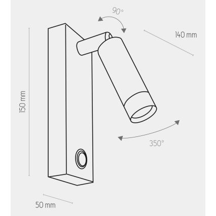 Applique murale ENZO LED/3W/230V