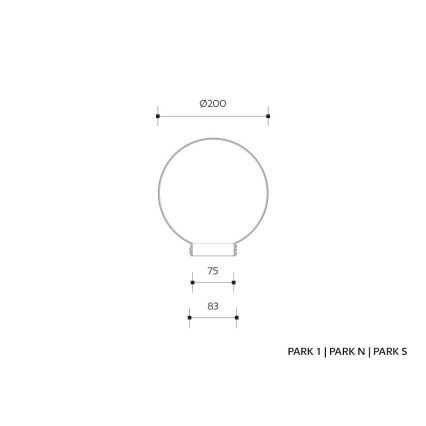 Applique murale extérieur avec détecteur PARK 1xE27/60W/230V