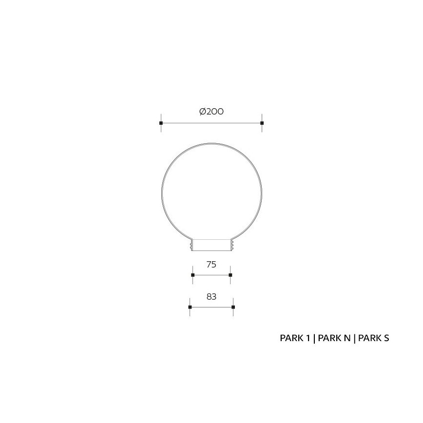 Applique murale extérieur avec détecteur PARK 1xE27/60W/230V