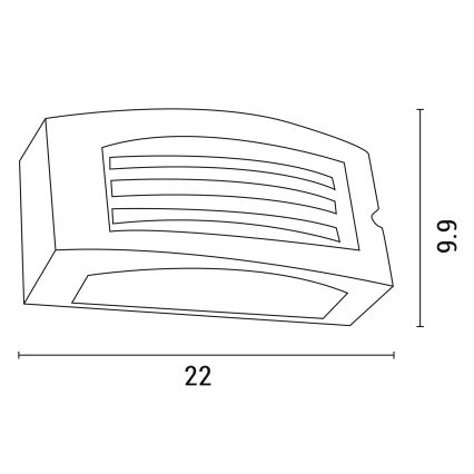 Applique murale extérieure 1xE27/10W/230V IP54 noir