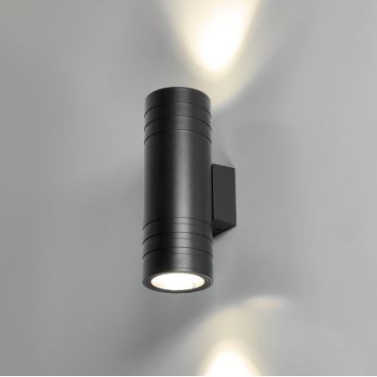Applique murale extérieure 2xGU10/35W/230V IP54 arrondi noir