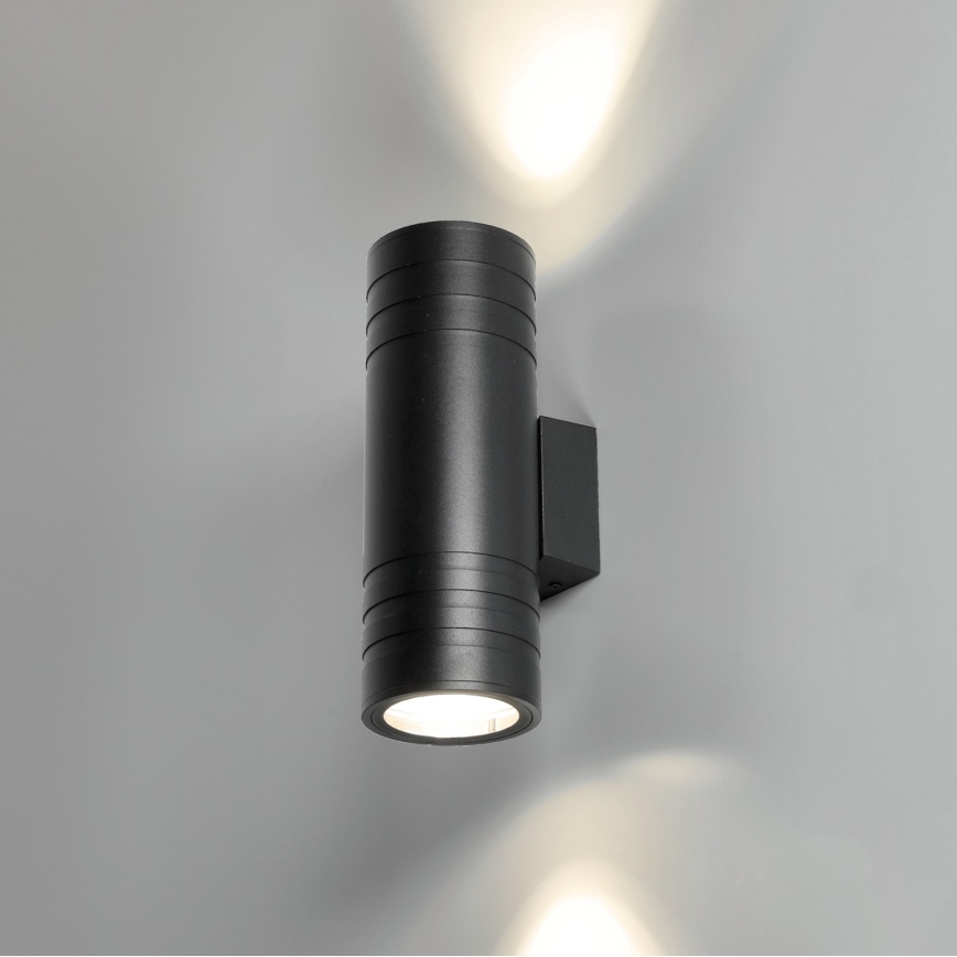Applique murale extérieure 2xGU10/35W/230V IP54 arrondi noir