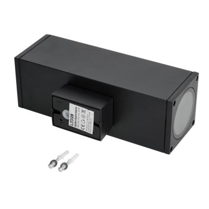 Applique murale extérieure 2xGU10/35W/230V IP54 carré noir