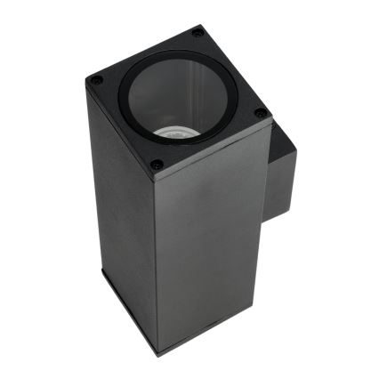 Applique murale extérieure 2xGU10/35W/230V IP54 carré noir