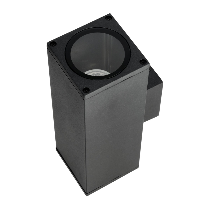 Applique murale extérieure 2xGU10/35W/230V IP54 carré noir