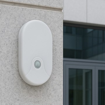 Applique murale extérieure à LED avec détecteur de mouvement, 18W/230V, IP44, blanche