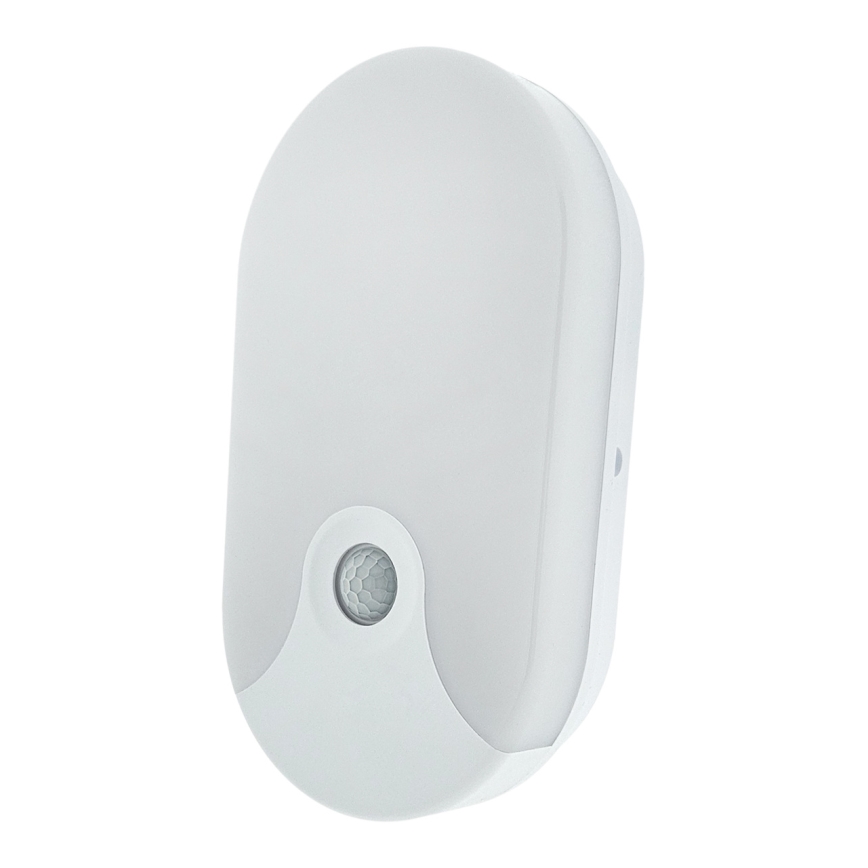 Applique murale extérieure à LED avec détecteur de mouvement, 18W/230V, IP44, blanche