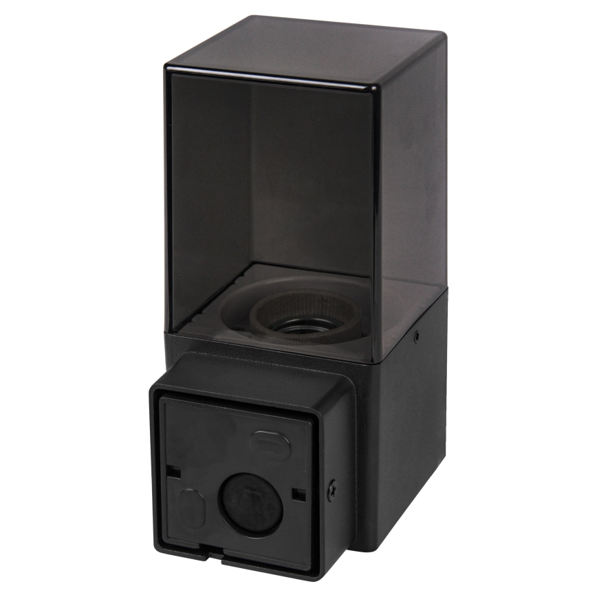 Applique murale d'extérieur avec détecteur de mouvement et capteur crépusculaire 1xE27/40W/230V IP44 noir/fumé