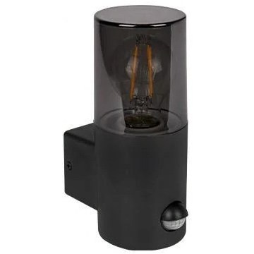 Applique murale extérieure avec capteur de mouvement et capteur crépusculaire 1xE27/40W/230V IP44 noir/fumé
