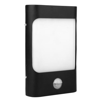 Applique murale extérieure avec détecteur CORDOBA LED/9W/230V IP44 noir