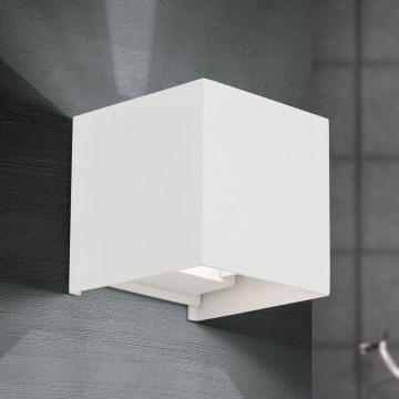 Applique murale extérieure CUBE 2xLED/3W/230V IP54 blanc